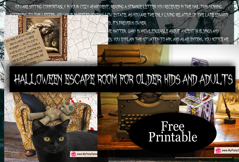 Free Printable Halloween Escape Room for 13+ and Adults
