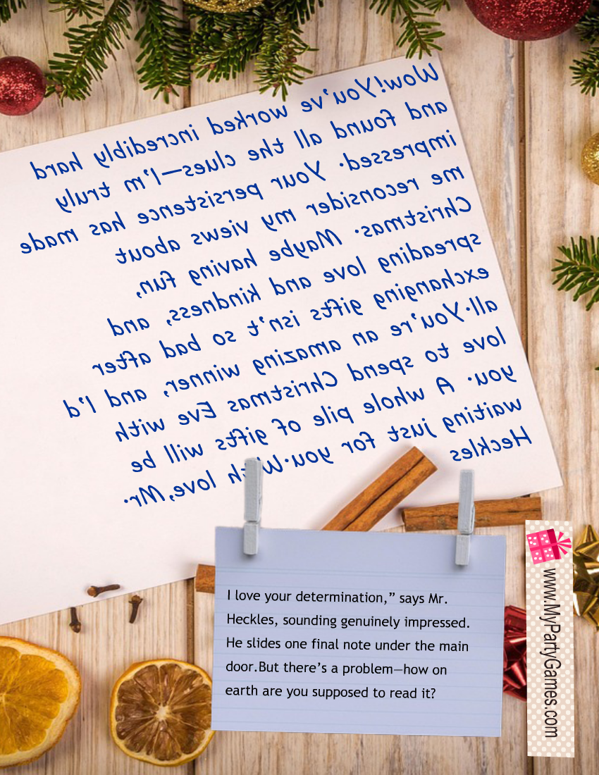 Printable Christmas Escape Room Clue 9