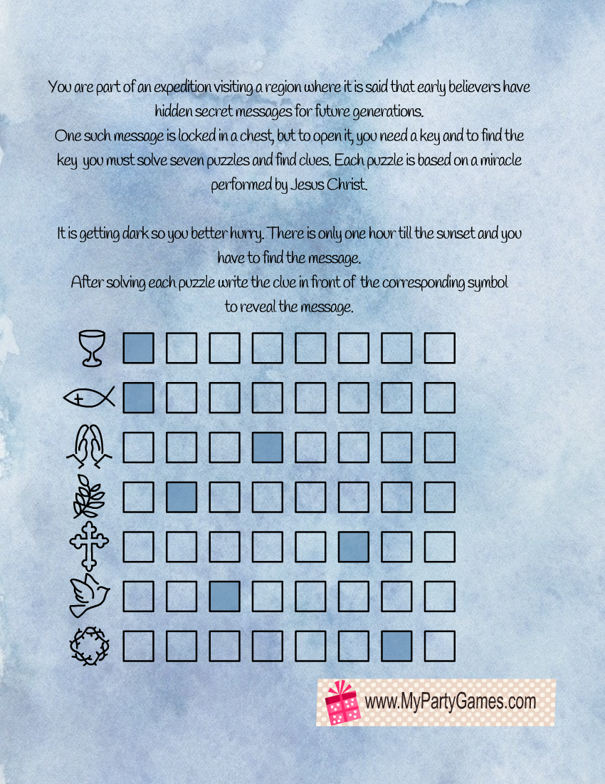 Free Printable Bible Escape Room (Jesus’ Miracles) Back Story