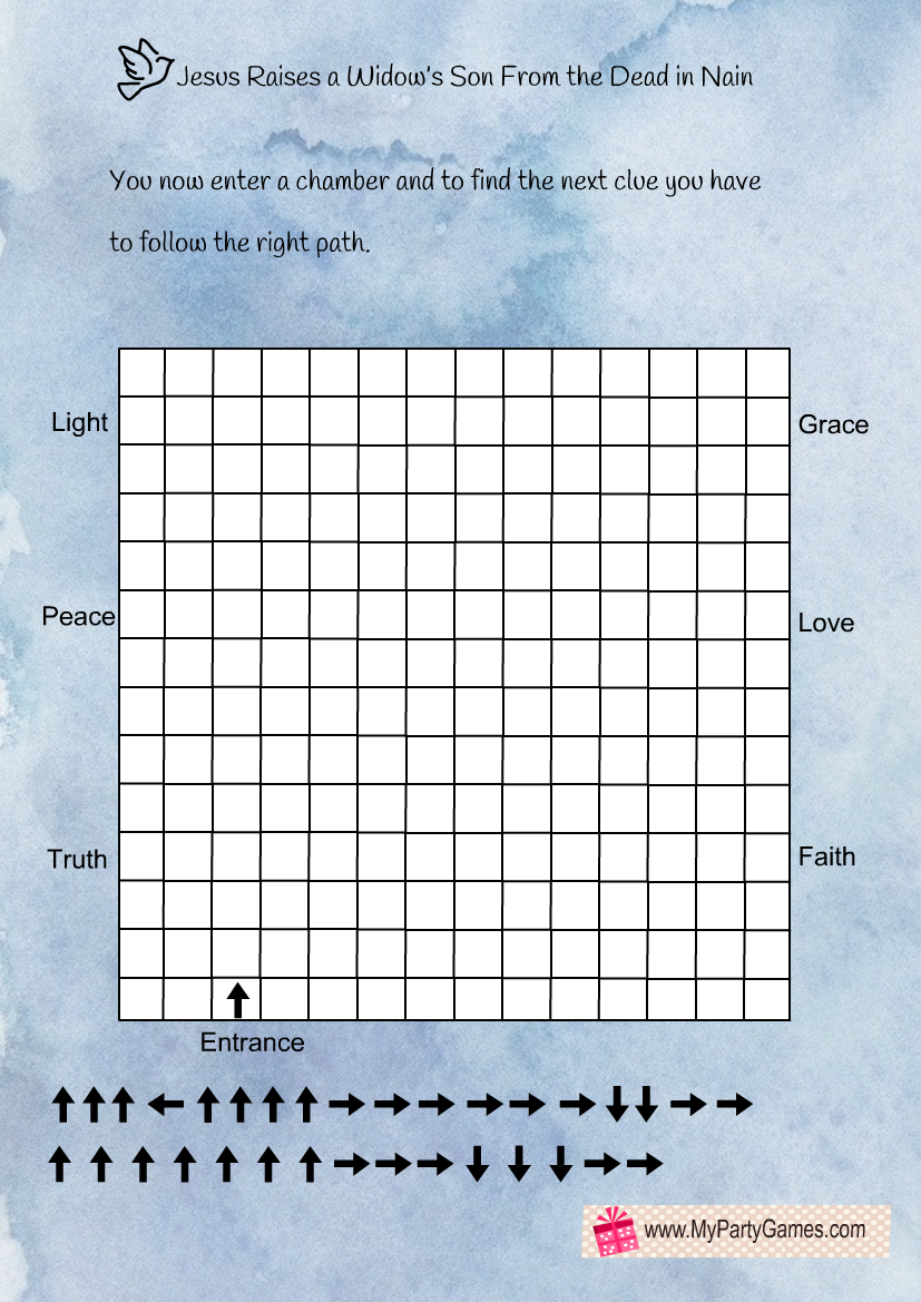 Free Printable Bible Escape Room Clue Number 6