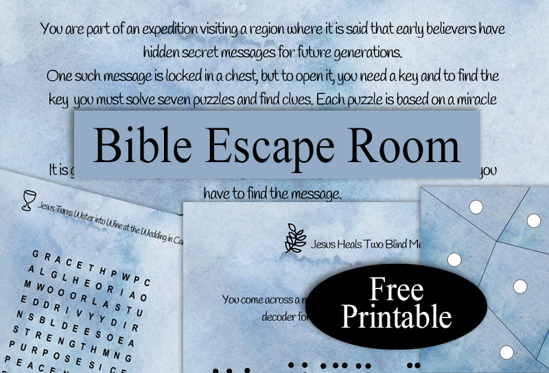 Free Printable Bible Escape Room (Jesus’ Miracles)