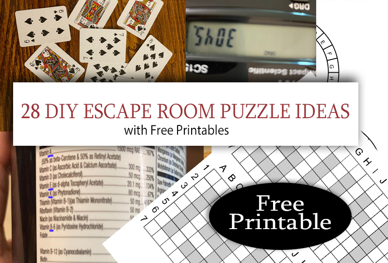 28 DIY Escape Room Puzzle Ideas with Free Printables