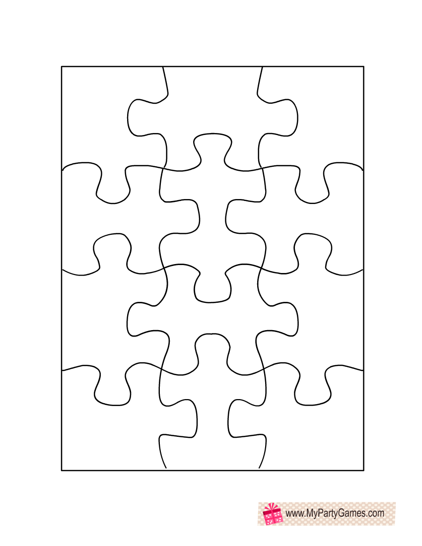 Free Printable Blank Jigsaw Puzzle Template for DIY Escape Room