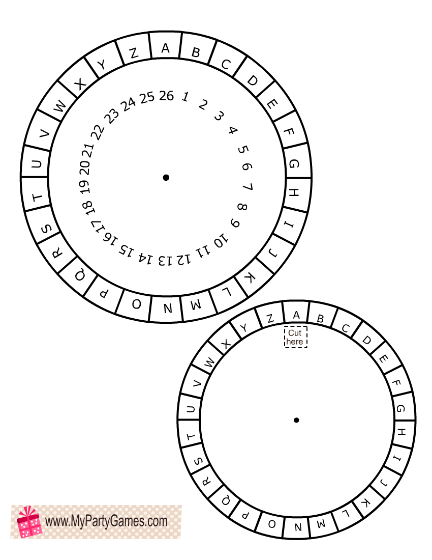 Free Printable Caesar Cipher Printable for DIY Escape Room