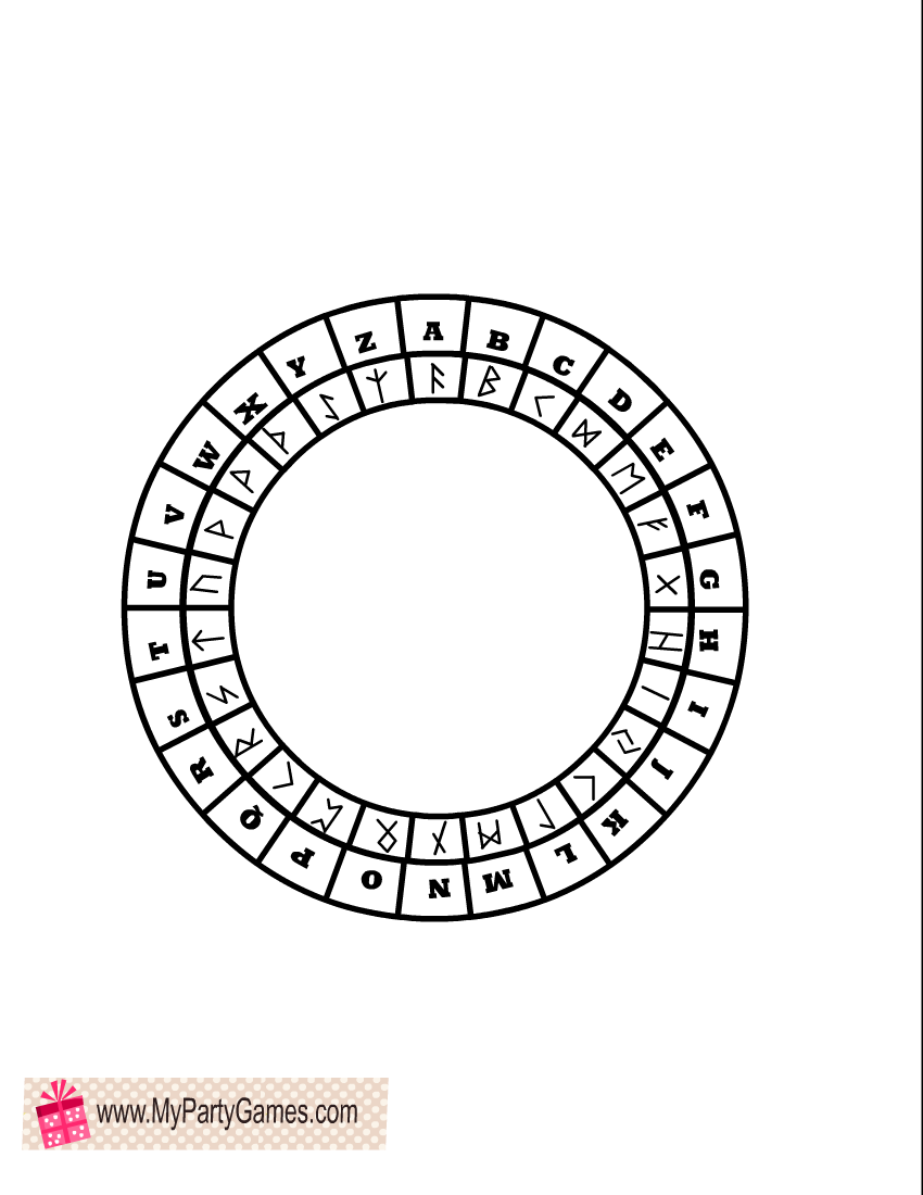 Nordic Runes Free Printable Cipher Wheel