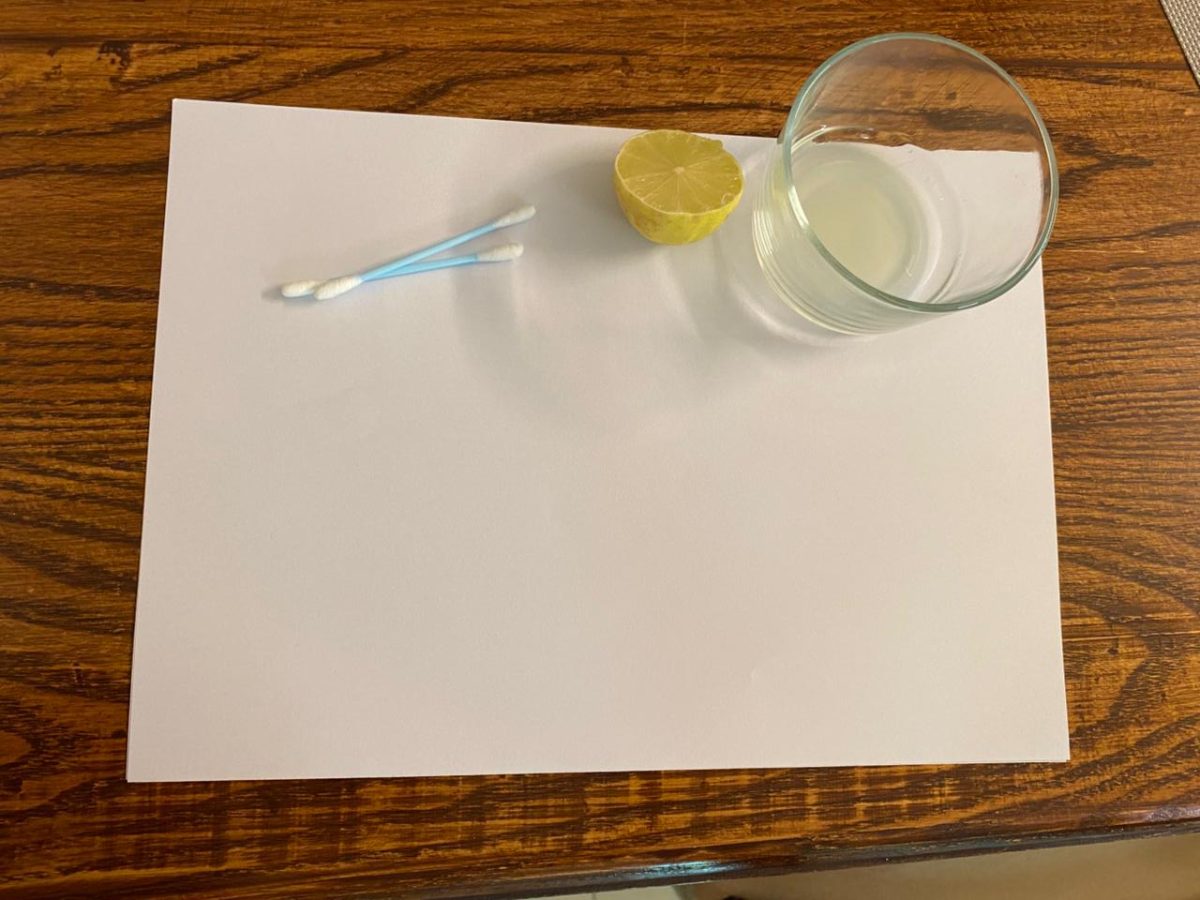 Escape Room invisible ink using lemon juice