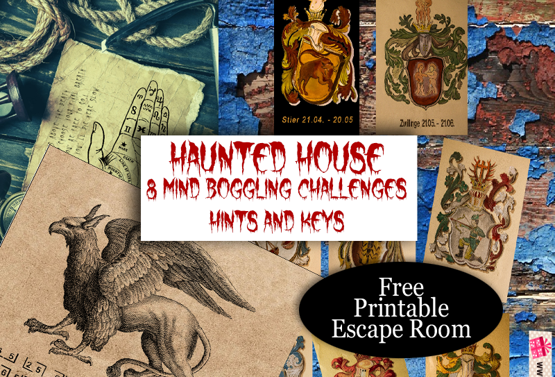 Free Printable DIY Escape Room (Haunted House)