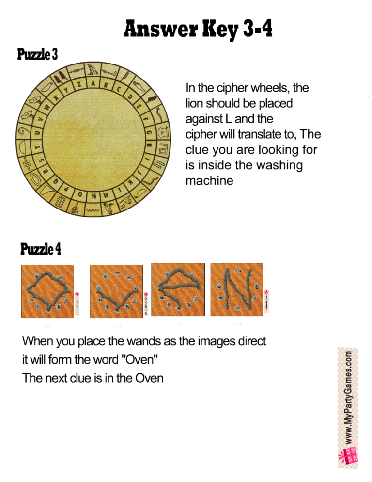 The Lost Mummy, Free Printable Egyptian Escape Room