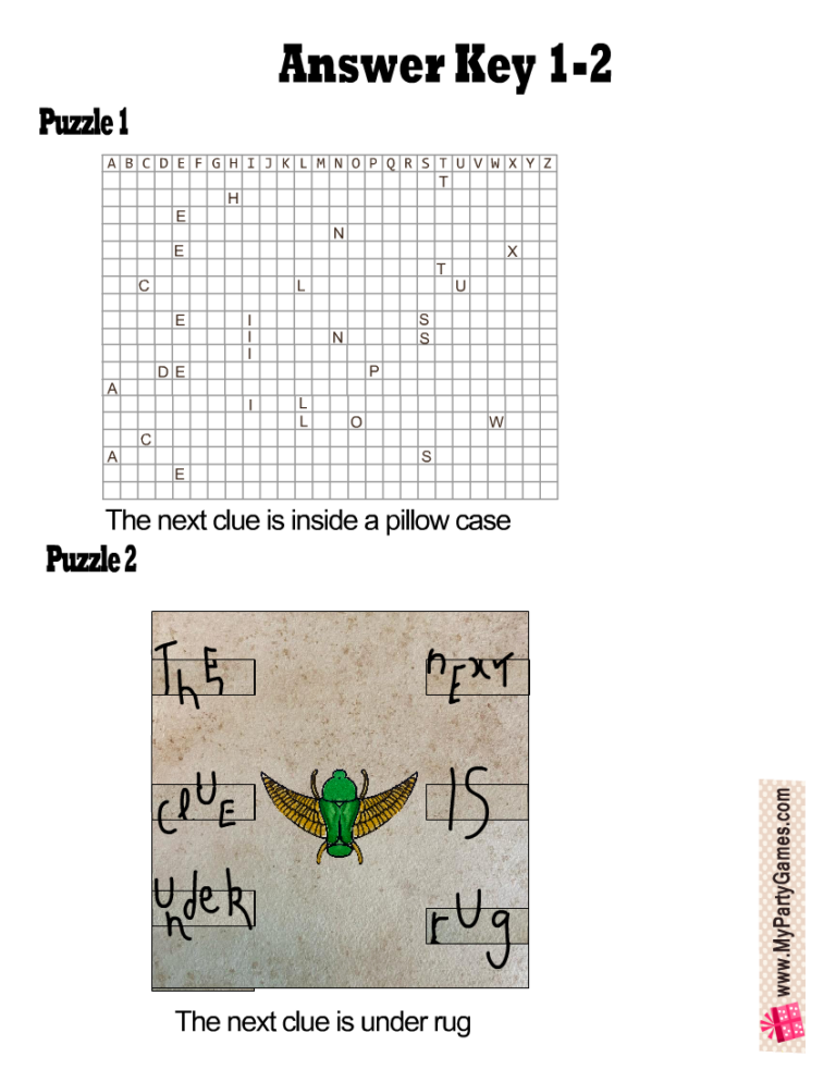 The Lost Mummy, Free Printable Egyptian Escape Room