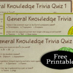 Free Printable General Knowledge Trivia Quizzes with Keys